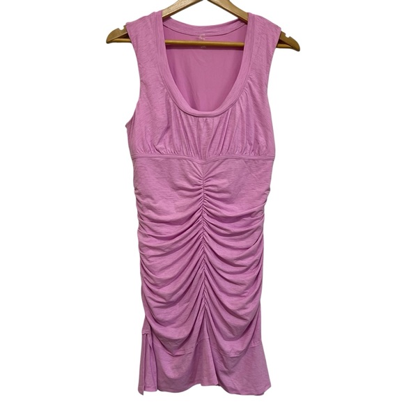 FP Movement by Free People Dresses & Skirts - FP Movement Ruched Sleeveless Mini Dress Built-In Shorts Pink Size Large